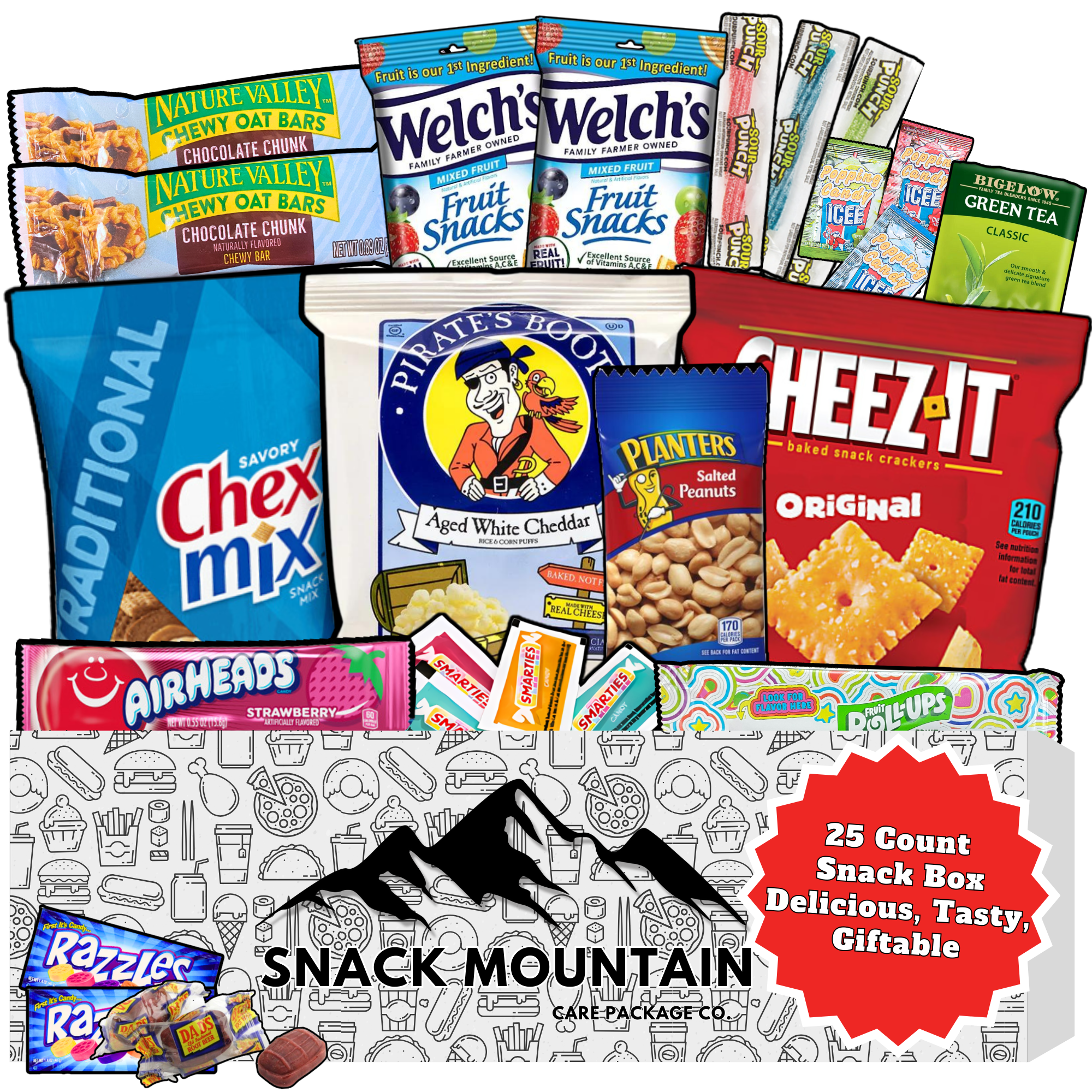 Variety Snack Basket Version 2 - | 25 Count Hand-Packed Gift Box